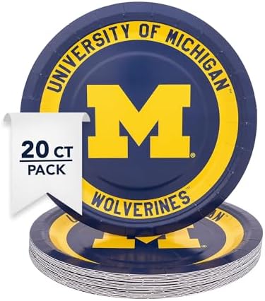 Michigan Paper Plates, 20 Count